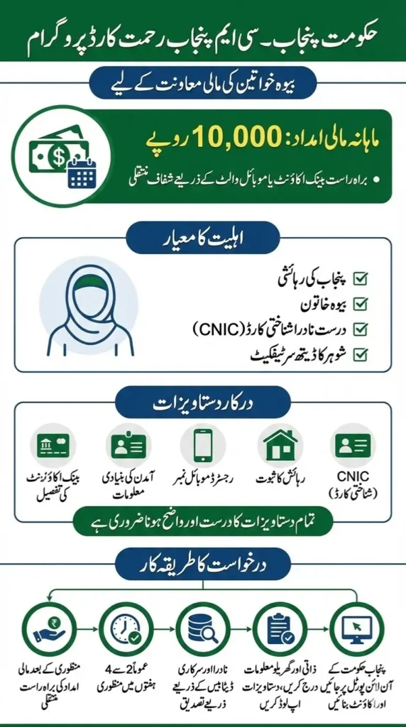 Punjab CM Rehmat Card Online Apply Process and Required Documents